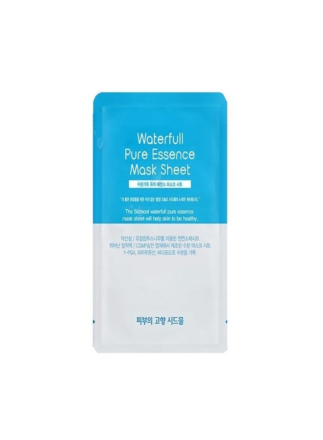 Sidmool Waterfull Pure Essence Mask Sheet 0.8 oz X 8 Moisture Facial Pack - Image 2